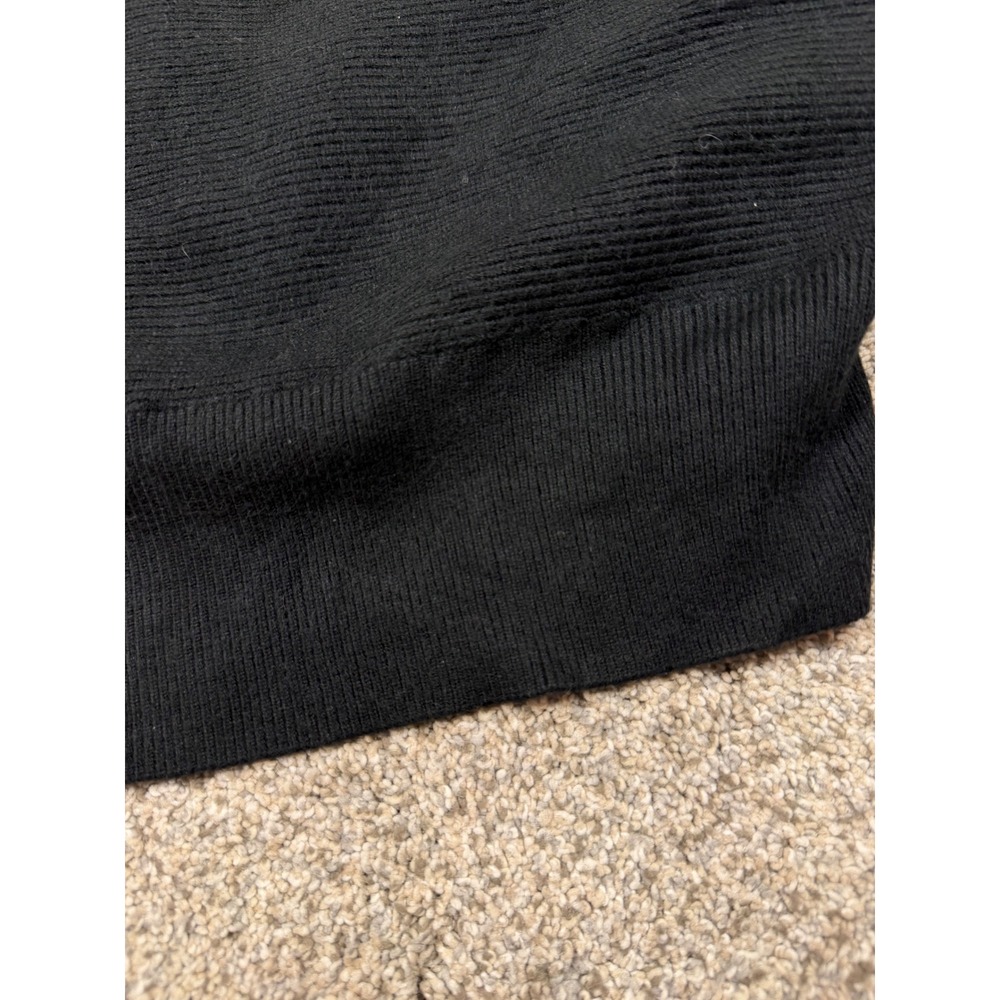 Bluivy Black Mock Neck Batwing Sleeve Ribbed Knit Sweater Womens Size SM - Picture 3 of 6